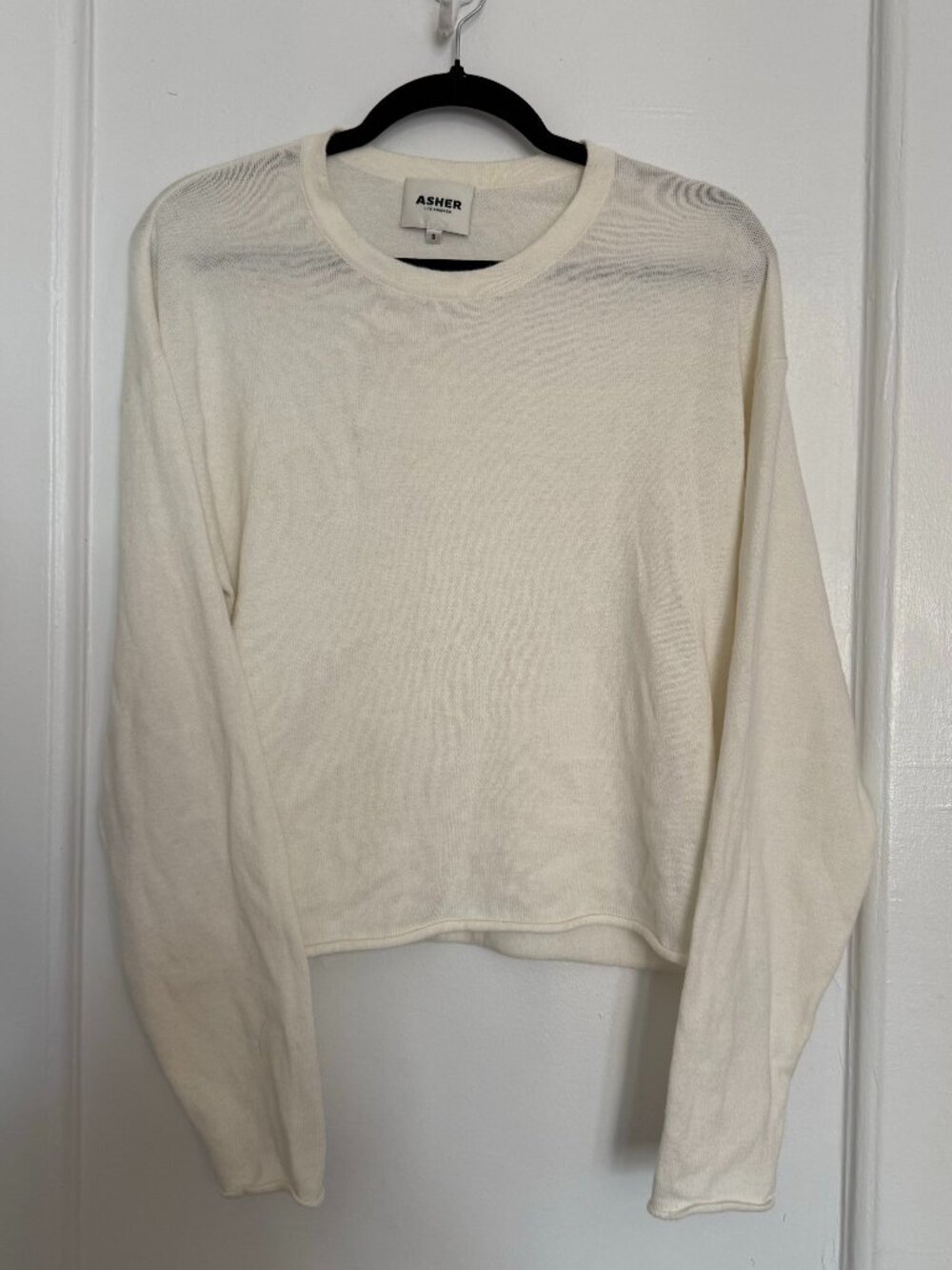 Asher Sofie Crew Sweater Cream S
